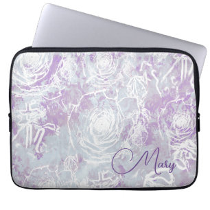 Funda Para Portátil Rosas/Gris de Lavanda