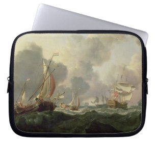 Funda Para Portátil Rosas holandeses y una fragata británica en los