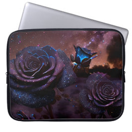 Funda Para Portátil Rosas OSCUROS AZULES Y PURPLES ANTIGUOS
