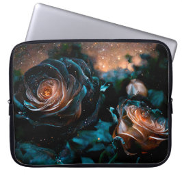 Funda Para Portátil Rosas OSCUROS VERDE AZULADOS Y DE PAZ ANTIGUOS