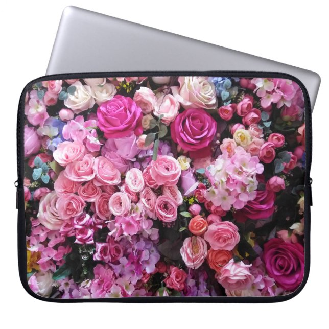 FUNDA PARA PORTÁTIL ROSAS ROMÁNTICOS (Frente)