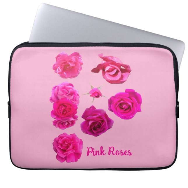 Funda Para Portátil Rosas rosadas  (Frente)