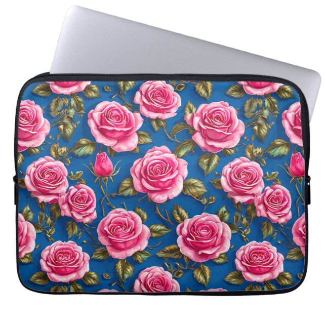 Funda Para Portátil Rosas rosadas (Frente)