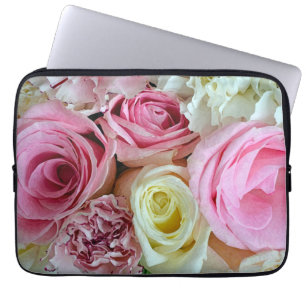 Funda Para Portátil Rosas rosas rosas rosas y blancas imprimen la fund
