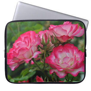 Funda Para Portátil Rosas rosas rosas y blancas