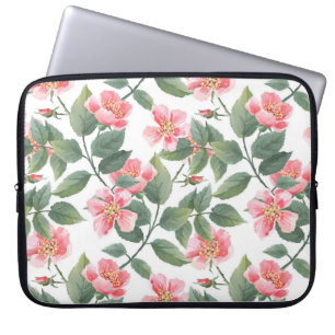 Funda Para Portátil Rosas silvestres acuarela Floral Seamless