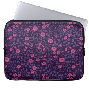 Funda Para Portátil Rosas silvestres en rosa y morado