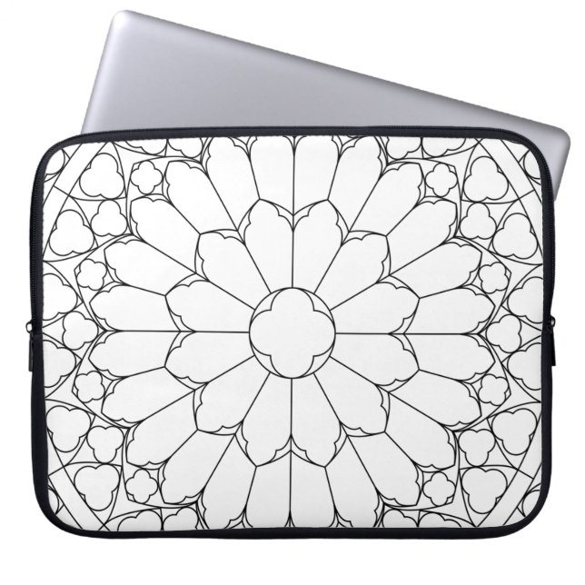 Funda Para Portátil Rosas StainGlass (Frente)
