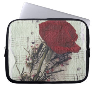 Funda Para Portátil <Rose and Music> por Kim Koza 2