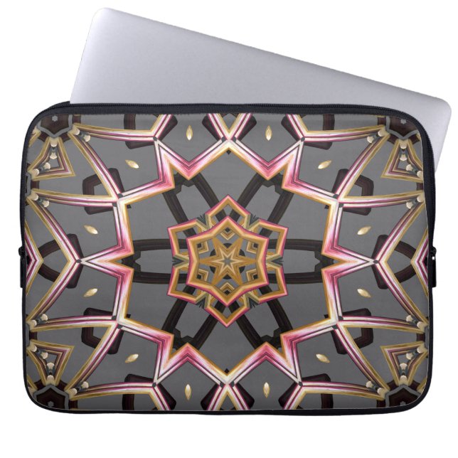 Funda Para Portátil Roseta Dorada (Frente)