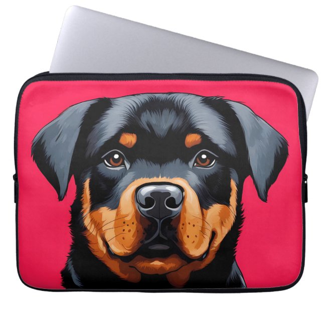 Funda Para Portátil Rottweiler (Frente)