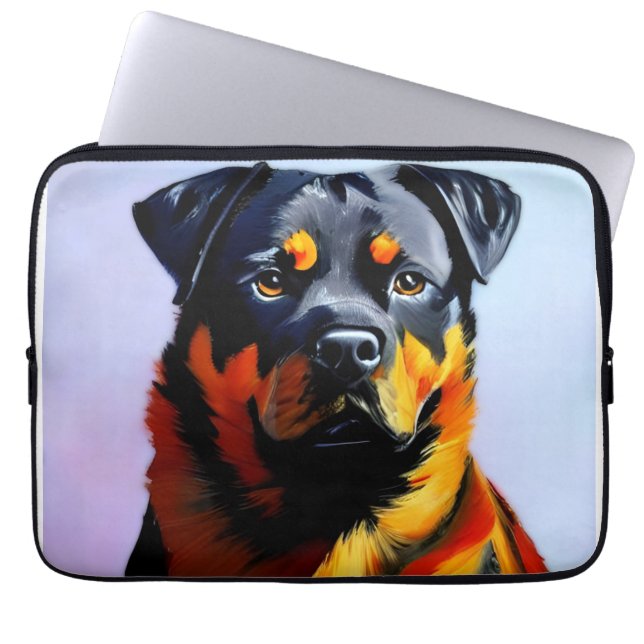 Funda Para Portátil Rottweiler (Frente)