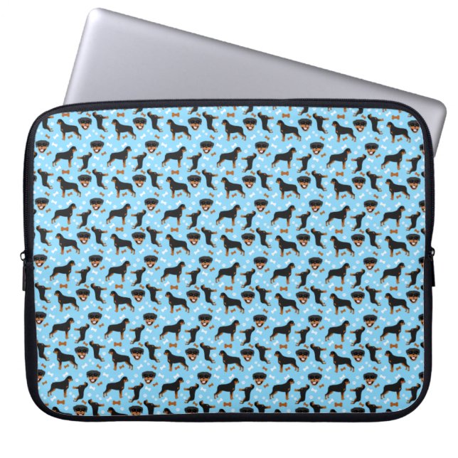 Funda Para Portátil Rottweilers Rottie Dog Pattern Laptop Sleeve (Frente)