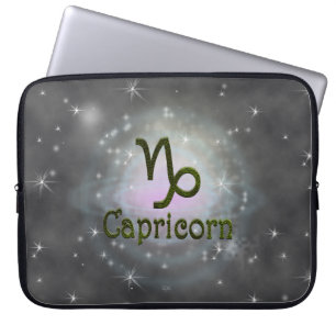 Funda Para Portátil Rótulo Astrológico Zodiac Capricornio de color esc