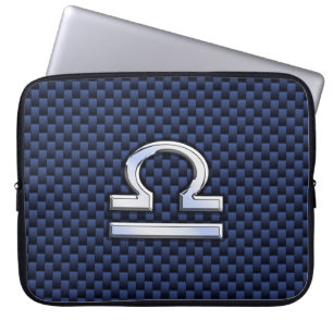 Funda Para Portátil Rótulo del zodiaco del libra en estilo de la fibr