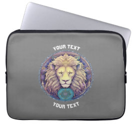 FUNDA PARA PORTÁTIL RÓTULO LEO ZODIAC PERSONALIZADO