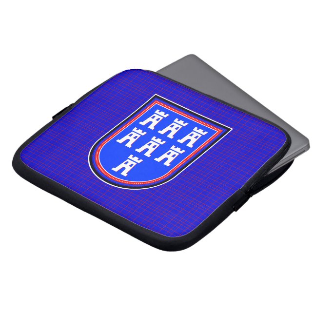 Funda Para Portátil Rótulo sajonés azul rojo (Superior anverso)