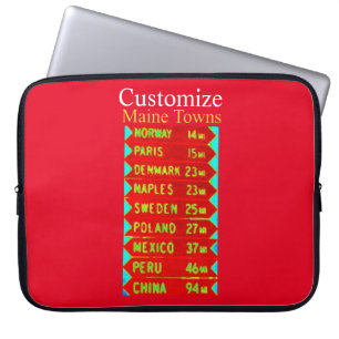 Funda Para Portátil Rótulo Thunder_Cove de Maine Towns