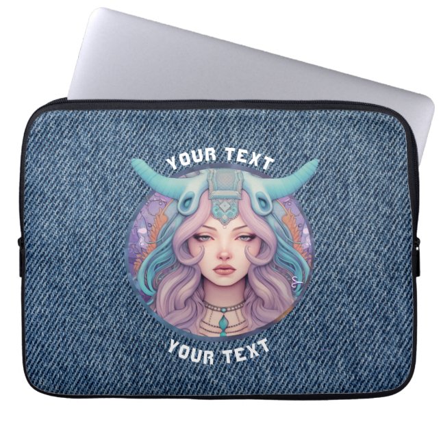 FUNDA PARA PORTÁTIL RÓTULO ZODIAC DE ARIES PERSONALIZADAS (Frente)