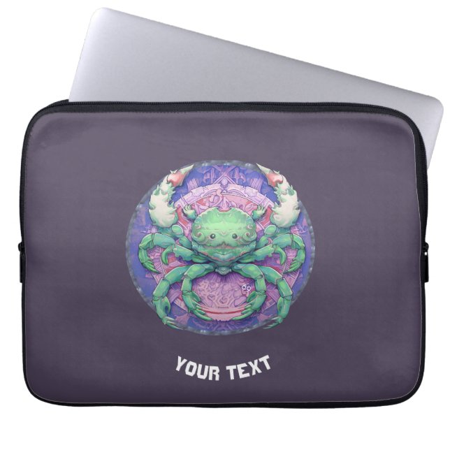 FUNDA PARA PORTÁTIL RÓTULO ZODIAC DE CÁNCER PERSONALIZADO (Frente)