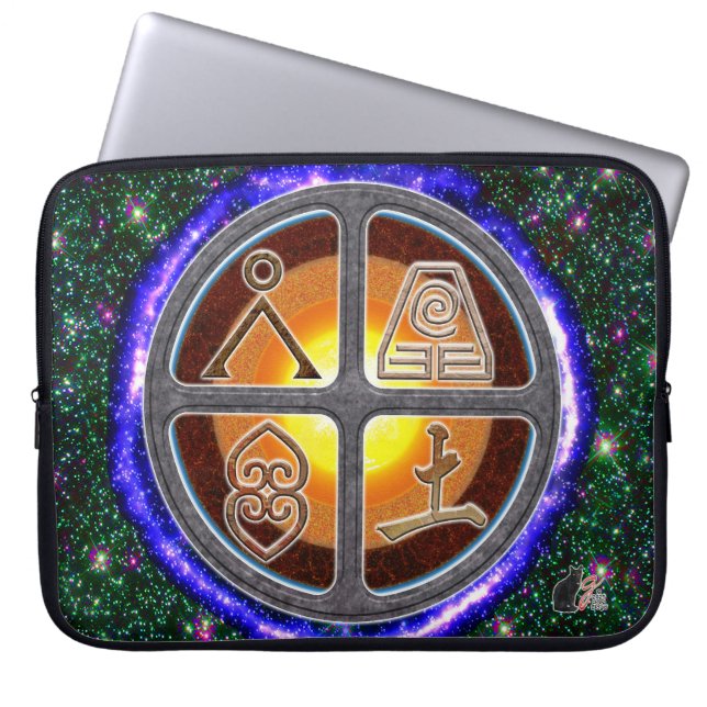 Funda Para Portátil Rótulos terrestres (Frente)