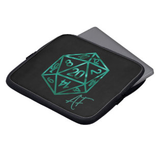 Funda Para Portátil RPG Crit AF   Fantasía de esmeralda Tabletop Gamer