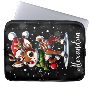 Funda Para Portátil Rudolph La Navidad de Reno Rojo