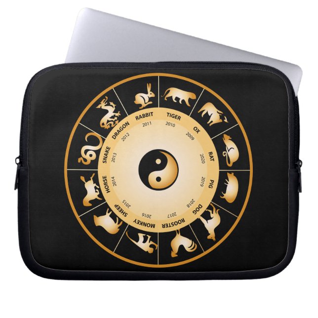 Funda Para Portátil Rueda de zodiac china (Frente)