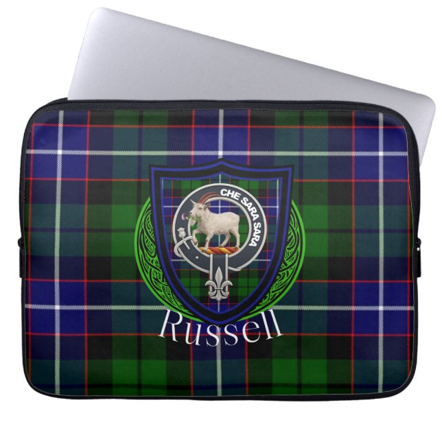 Funda Para Portátil Russell Scottish Clan Tartan and Crest  (Frente)