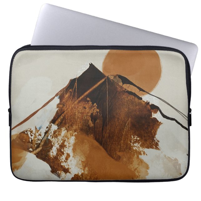 Funda Para Portátil Rústico paisaje de montaña pintado (Frente)