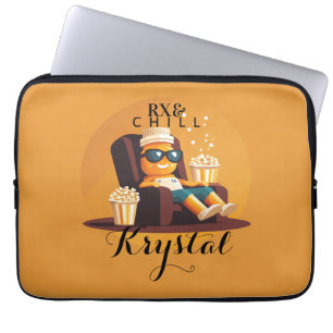 Funda Para Portátil Rx y Chill Funny Pharmacy Tech Names