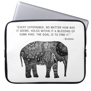 Funda Para Portátil Sabiduría del elefante de la alheña de Buda