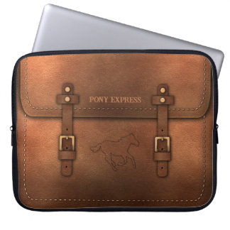 Funda Para Portátil Sacoche aspect cuir du Pony Express