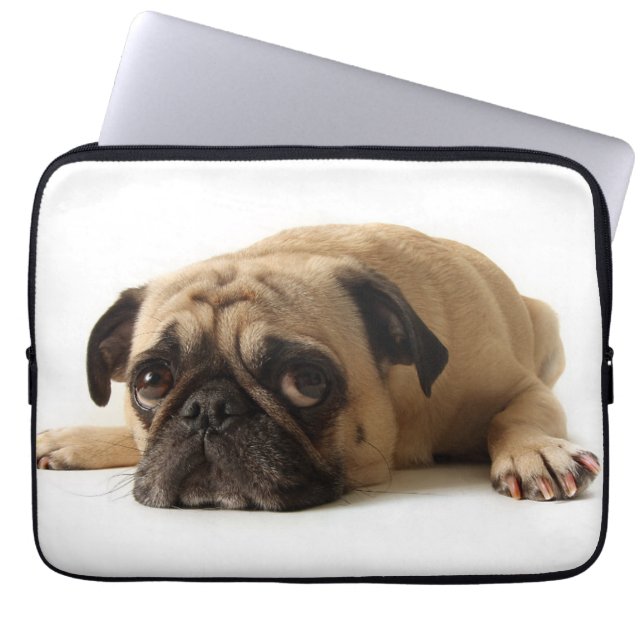 Funda Para Portátil Sad Pug (Frente)