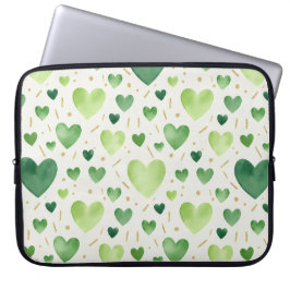 Funda Para Portátil Sage Garden Watercolor Hearts