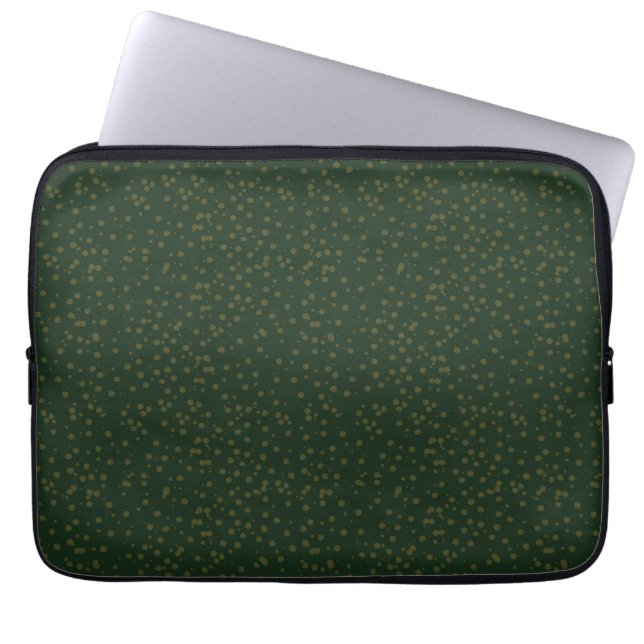 Funda Para Portátil Sage Green Polka Dots Modern Pattern (Frente)