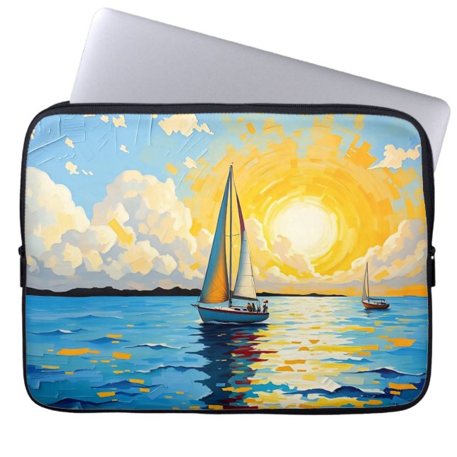 Funda Para Portátil Sailboat at Sunset (Frente)