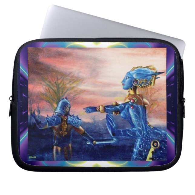 FUNDA PARA PORTÁTIL SAINT GEORGE Y ALIEN DRAGON (Frente)