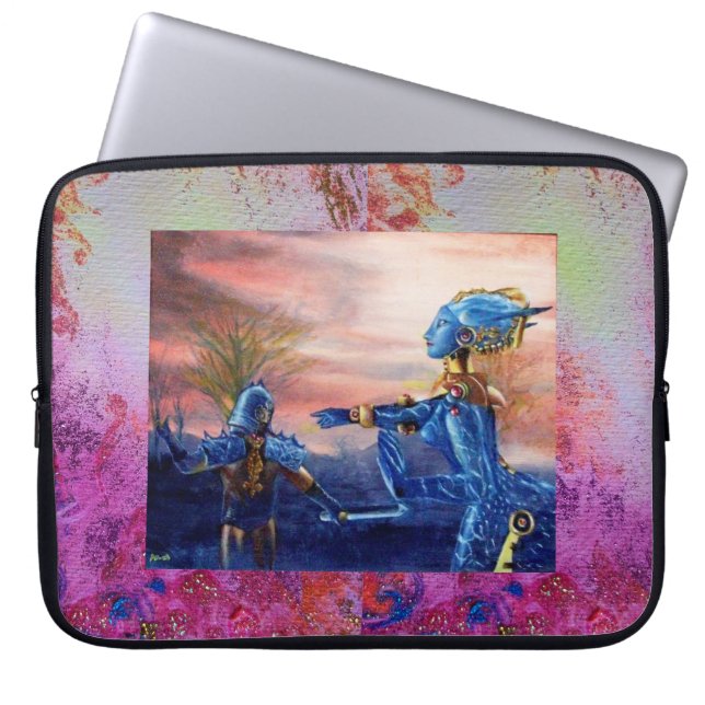 FUNDA PARA PORTÁTIL SAINT GEORGE Y ALIEN DRAGON (Frente)