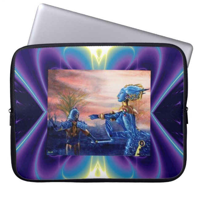 FUNDA PARA PORTÁTIL SAINT GEORGE Y ALIEN DRAGON (Frente)