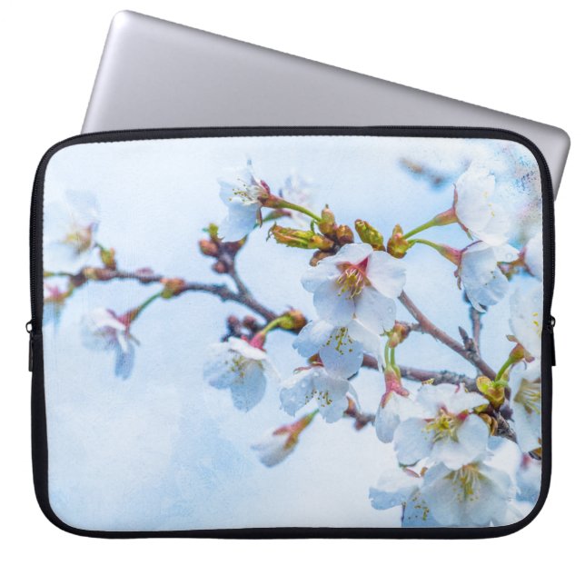 Funda Para Portátil Sakura - Florecimiento de cerezo japonés (Frente)
