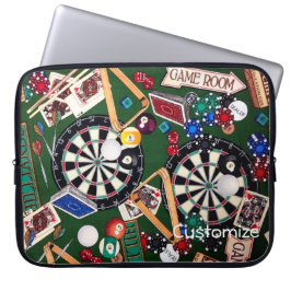Funda Para Portátil Sala de juegos Dardos Billiards Tarjetas para port