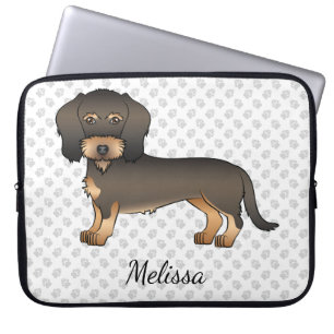 Funda Para Portátil Salchicha de Jabalí Pelo Duro Perro de Dibujos Ani