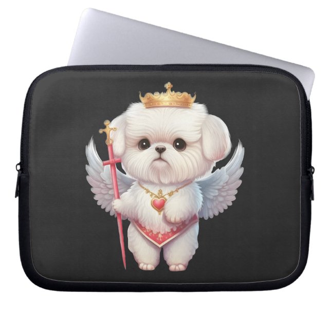 Funda Para Portátil Salchichas maltesas, amantes de los perros maltese (Frente)