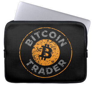 Funda Para Portátil Salida Círculo de texto de barrido de Bitcoin Trad