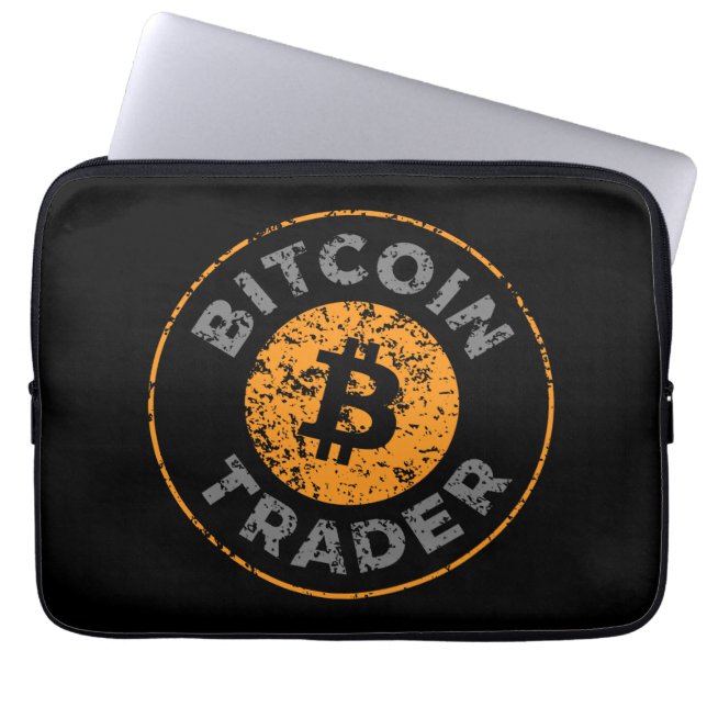 Funda Para Portátil Salida Círculo de texto de barrido de Bitcoin Trad (Frente)