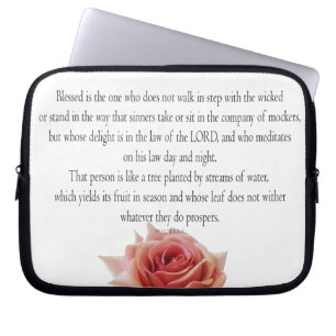 Funda Para Portátil Salmo 1 Camino de arte de las escrituras de los ju