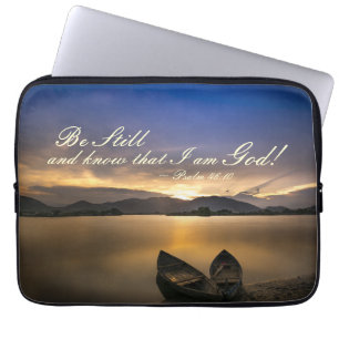 Funda Para Portátil Salmo 46:10 Permaneced y sepan que soy Dios