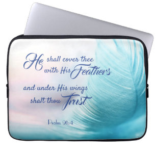 Funda Para Portátil Salmo 91:4 King James Laptop Sleeve
