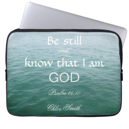Funda Para Portátil Salmo "Be Still Bible Verse" 46:10